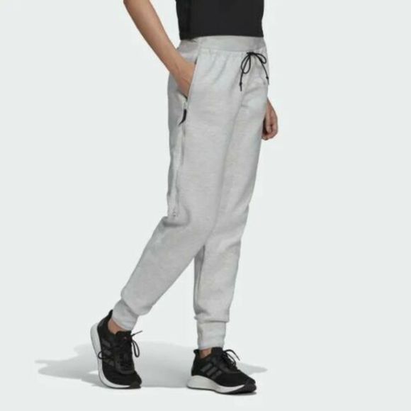 adidas GM3284 Women's Sz Medium, Light Gray Heather Z.N.E. Jogger Pants $90 - Picture 2 of 5